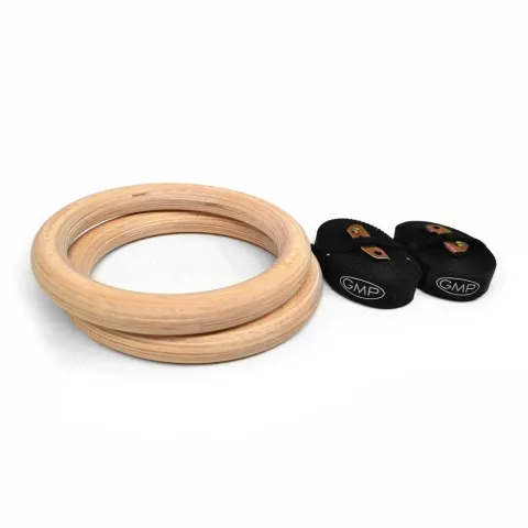Anillas de suspension de aro  de Madera con regulación metálica