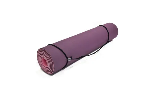 Colchoneta yoga mat TPE ecologica 6mm violeta incluye tira de traslado