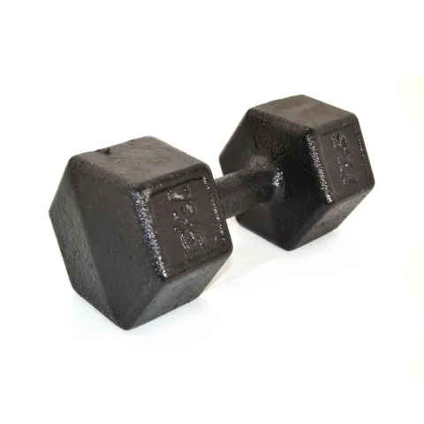 Mancuerna fundicion hexagonal negra 17,5kg