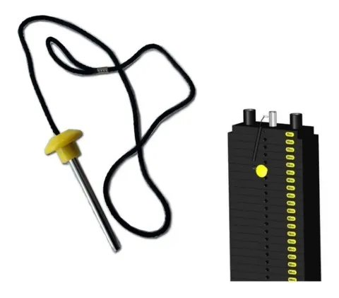 Pasador clavija - registro -traba lingotes c/cable - 10 cm