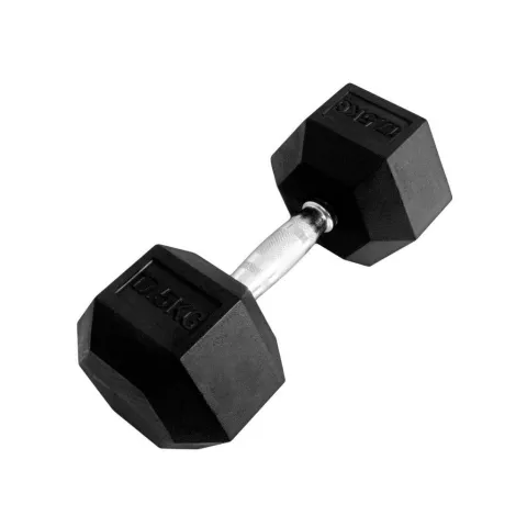 Mancuerna hexagonal engomada 17,5kg