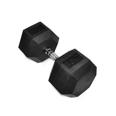 Mancuerna hexagonal engomada 40kg
