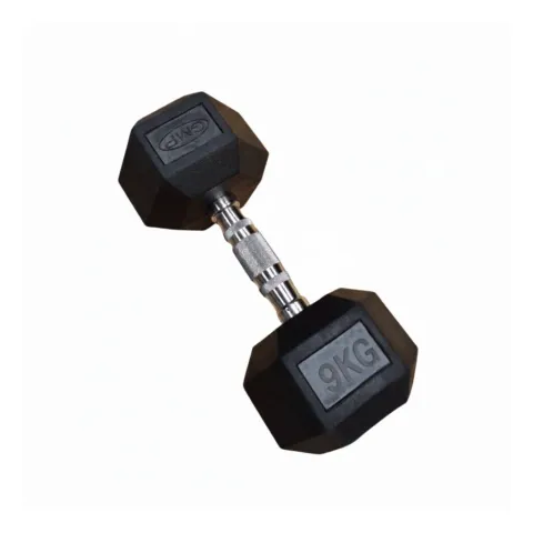 Mancuerna hexagonal engomada  9kg