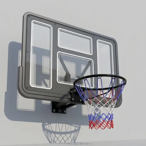 Tablero acrilico y aro de basquet