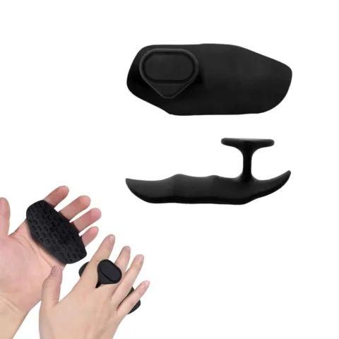 Puños de goma para entrenamiento sin dedos, guantes ergonómicos protectores de manos de goma para levantamiento de pesas