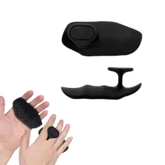 Puños de goma para entrenamiento sin dedos, guantes ergonómicos protectores de manos de goma para levantamiento de pesas
