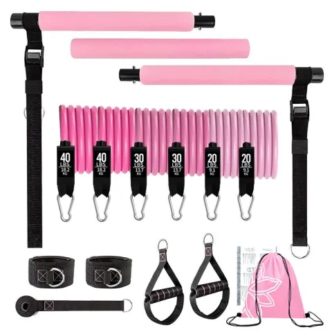 Kit de barra de pilates con 6 bandas de resistencia