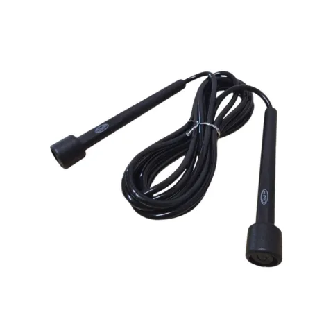 Soga para saltar PVC largo regulable 3m largo total - NEGRO