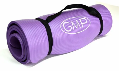 Colchoneta mat NBR caucho 10mm - con tira porta yoga-mat - VIOLETA