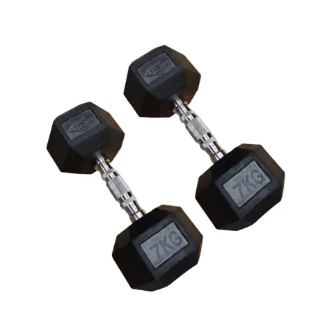 PAR Mancuerna hexagonal engomada 7kg