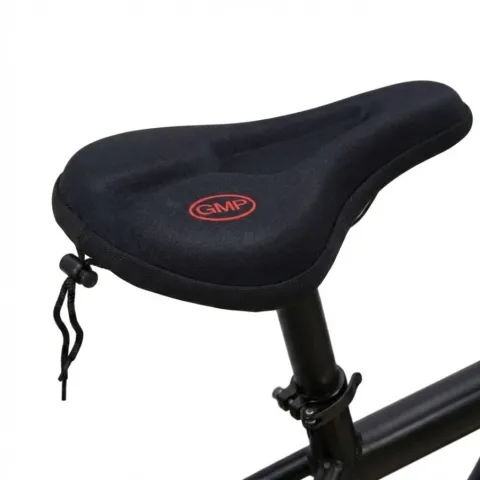 Funda cubre asiento para bicicleta gel con reflectante NEGRA