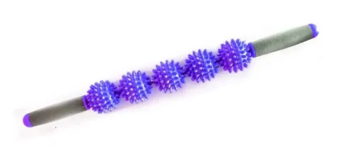 Barra stick masajeadora con  5 esferas con pinches 52 cm de largo