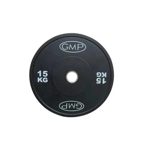 Disco Olimpico Bumper NEGRO x 15kg -Importado