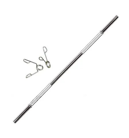 Barra con topes cromada maciza 2,20m