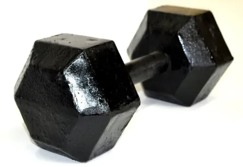 Mancuerna fundicion hexagonal negra 15kg
